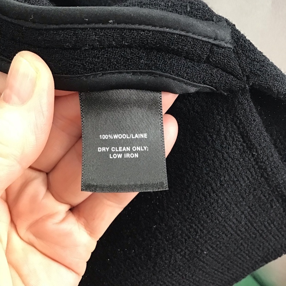 Lafayette 148 New York Matte Open Front Wool Jacket Career Casual Black Size 4 - Picture 8 of 8